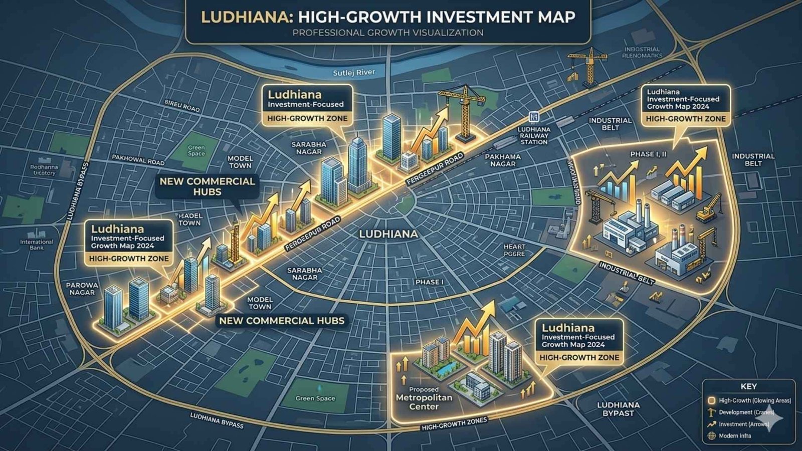 How to Spot High-Growth Areas in Ludhiana for Investment