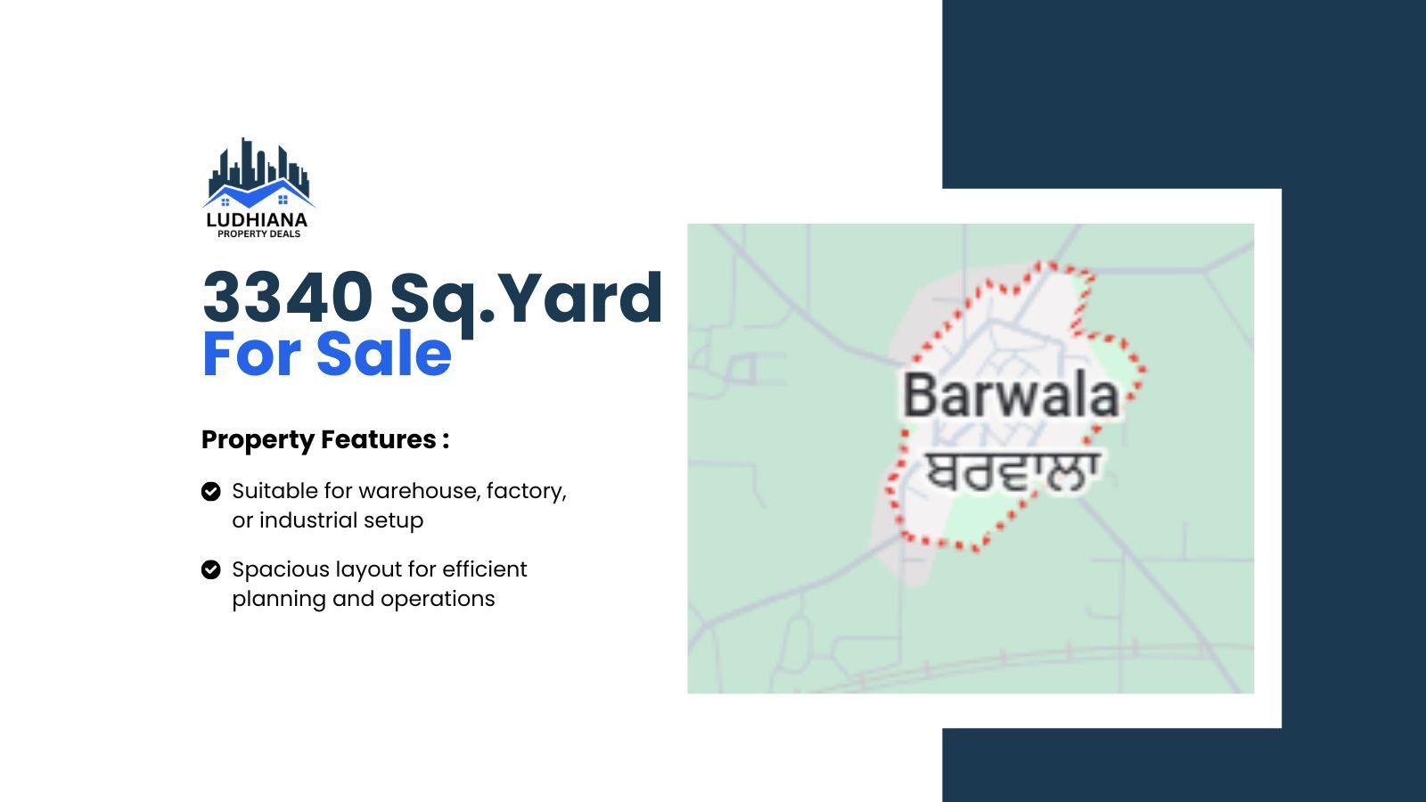 Grab 3340 Sq.Yards Industrial Land in Barwala