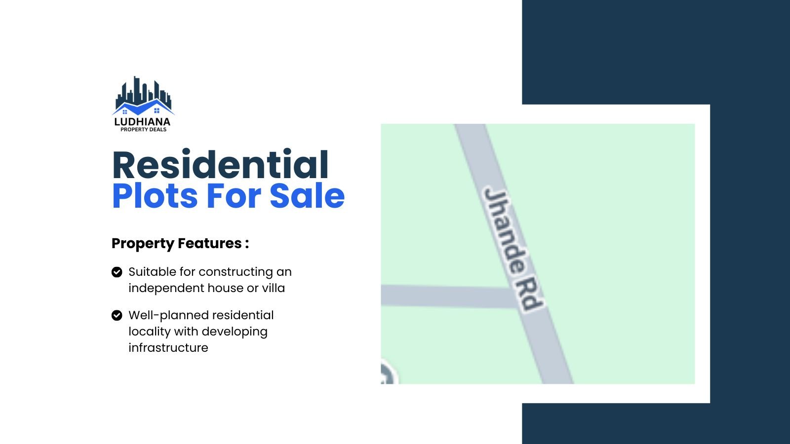 3 Residential Plots – 160 Sq Yards Each – Jhande Road