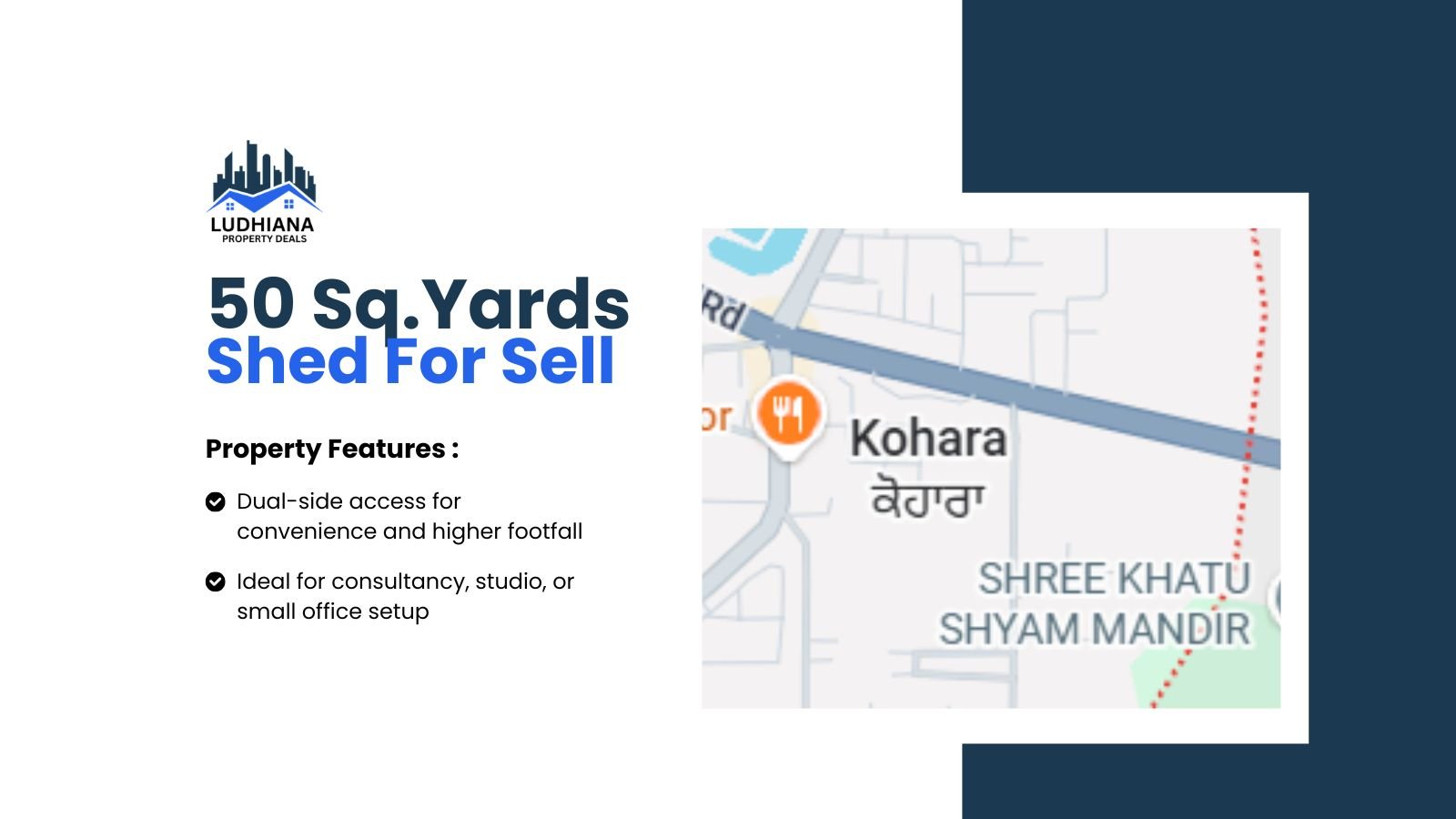 50 Sq.Yards North West Facing Office in Lakhowal