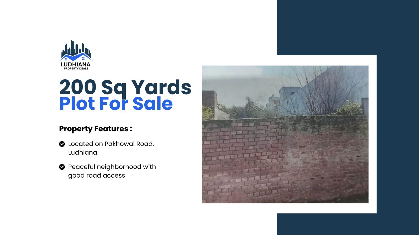 200 Sq Yards East Facing Residential Plot for Sale