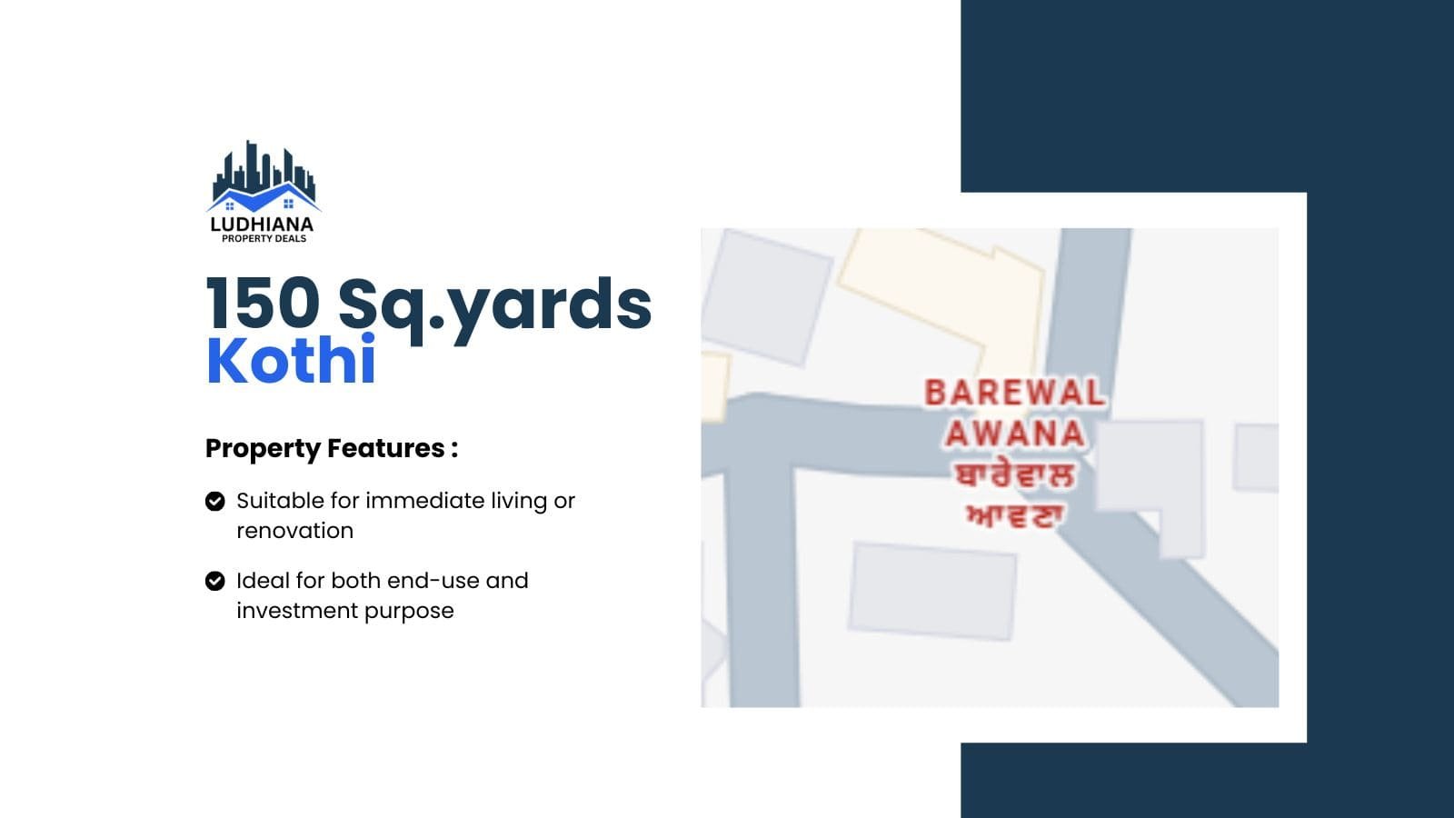 150 Sq.yards Double Storey Kothi in Barewal