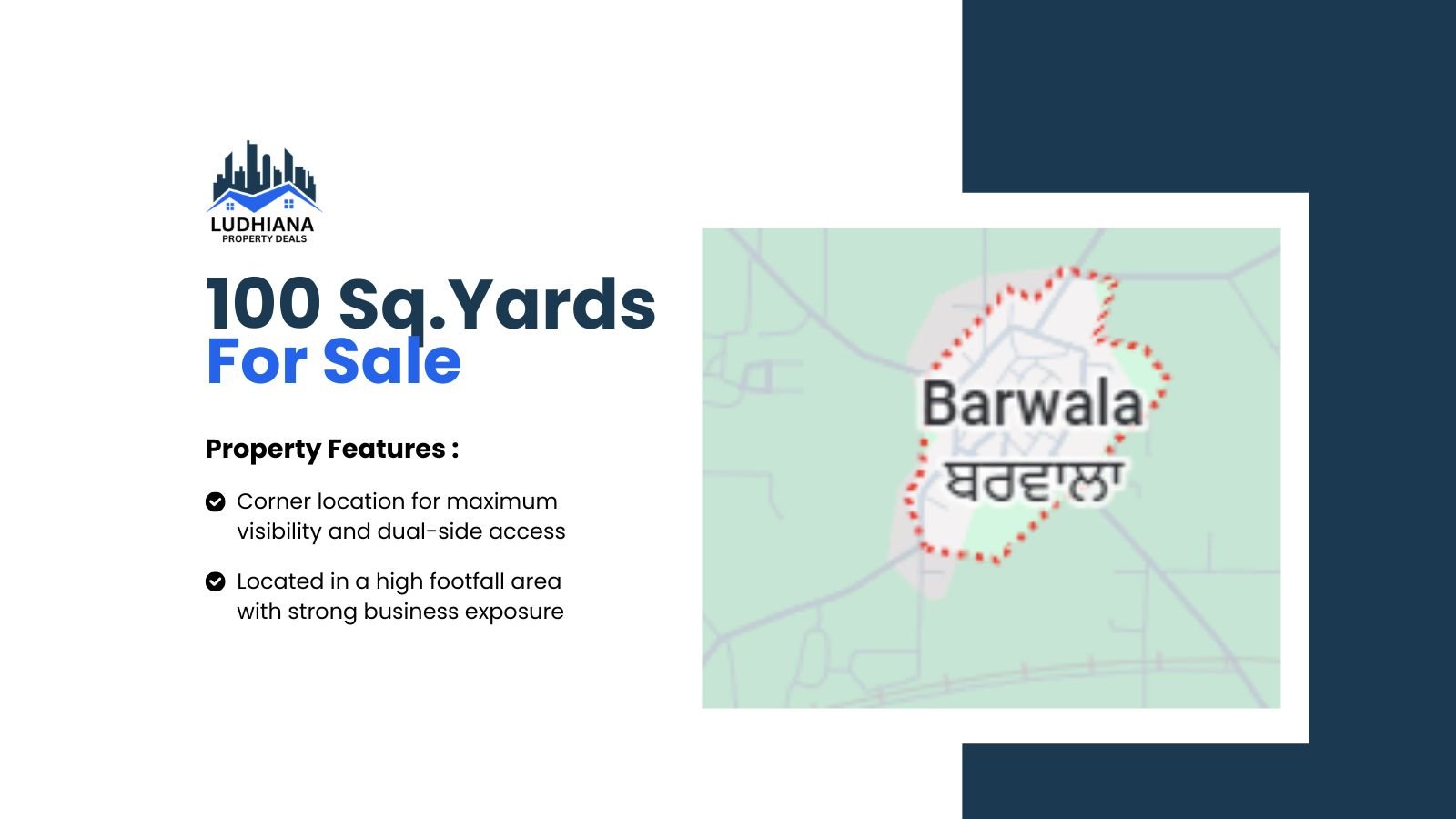 100  Sq.Yards North Facing Corner SCO in Nobel Plaza