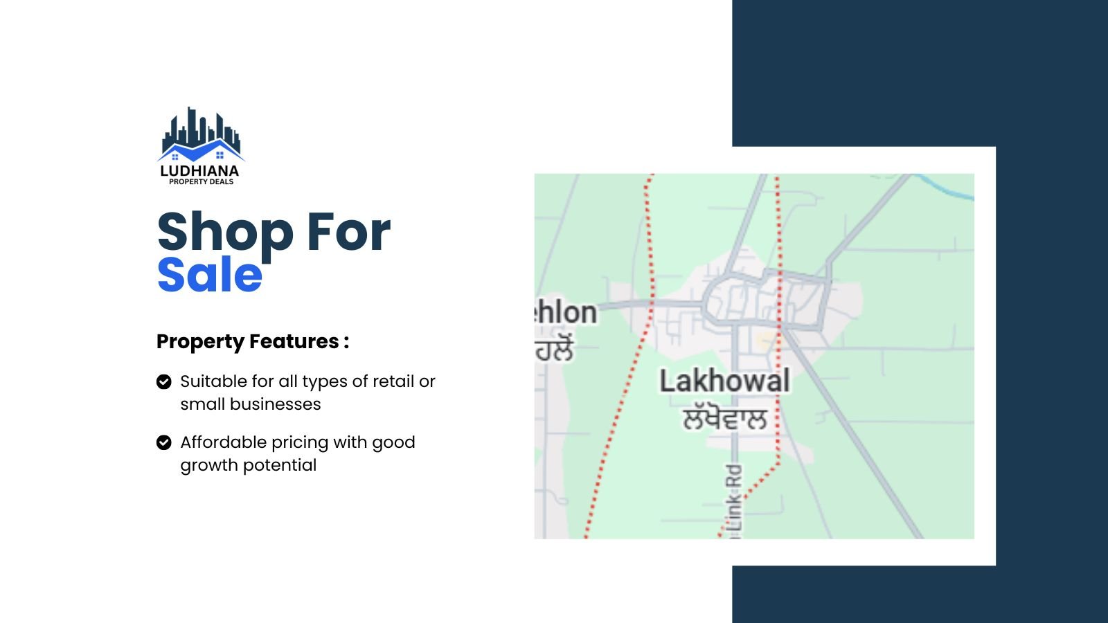 32 Sq.Yards Prime Commercial Shop at Lakhowal