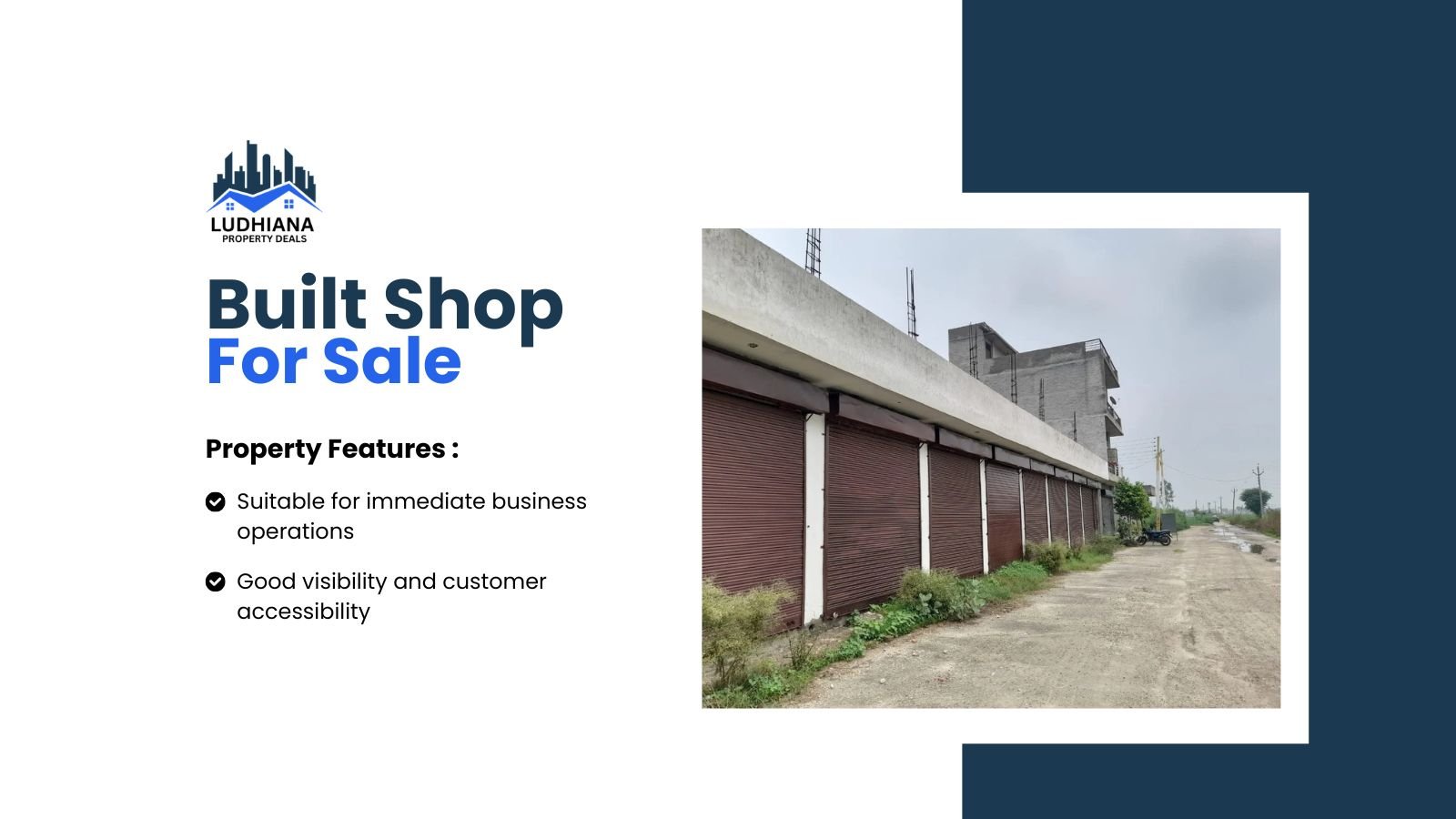 Built Shop for Sale in Kakka Dhaula – 33.33 Sq.Yards