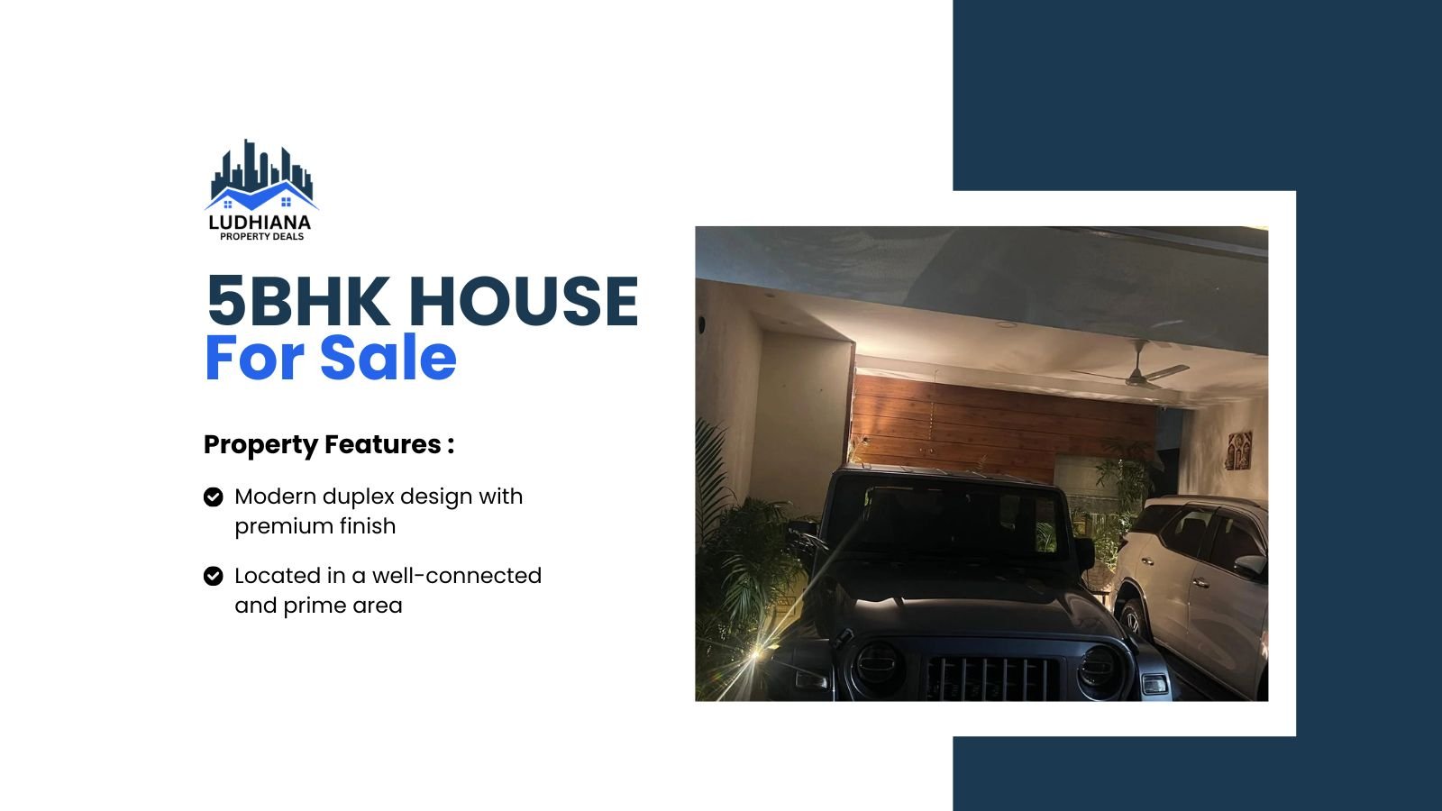 East Facing Five BHK Duplex House in Model Town