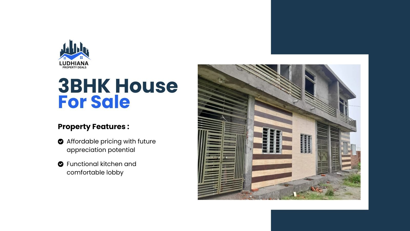 3BHK 1.5 Storey House for Sale in Kakka Dhaula – 60 Sq.Yards