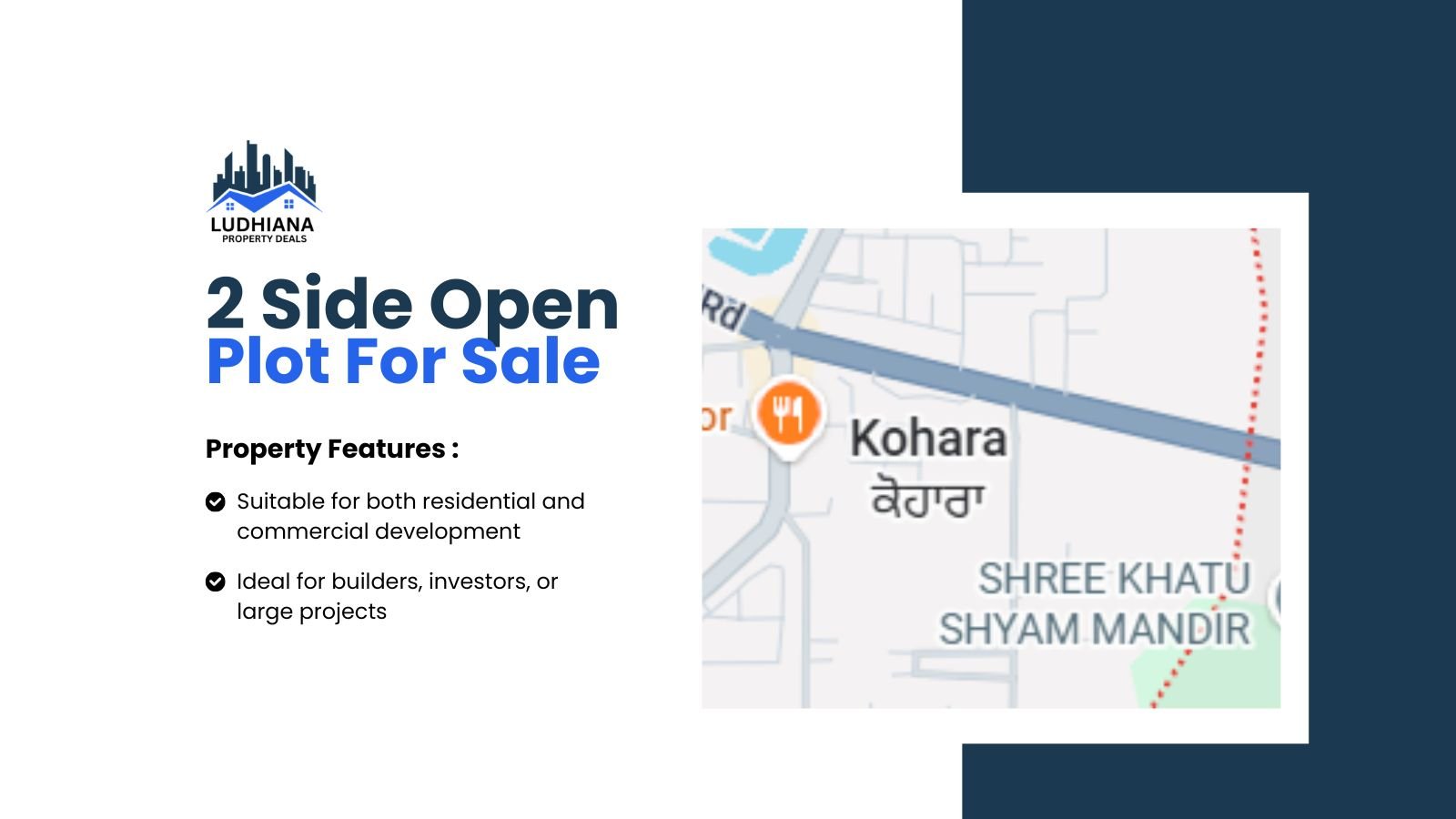 Two Side Open Plot for Sale in Kohara – 1800 Sq.Yards