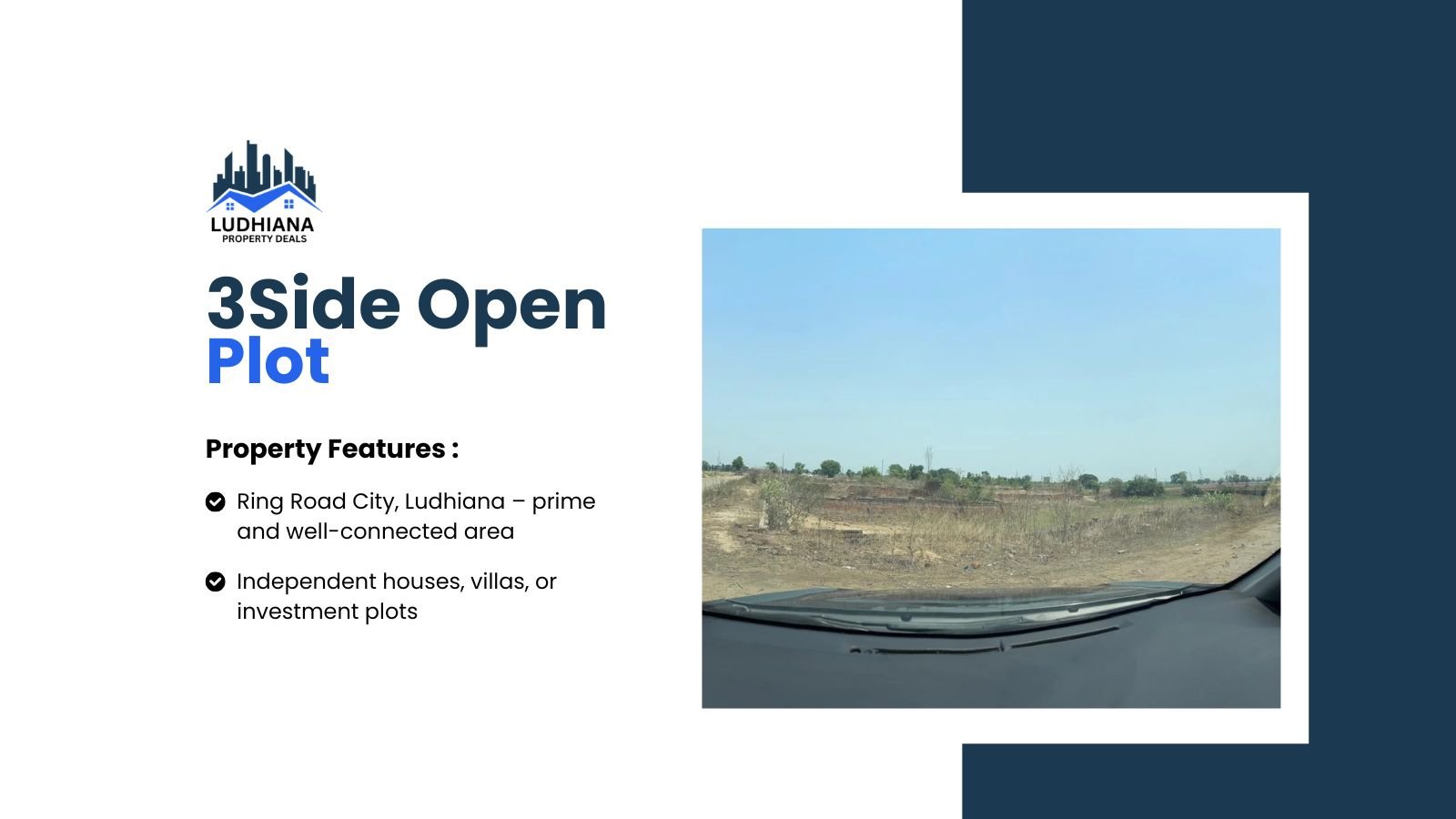 Prime 3-Side Open Residential Plot in Ring Road City